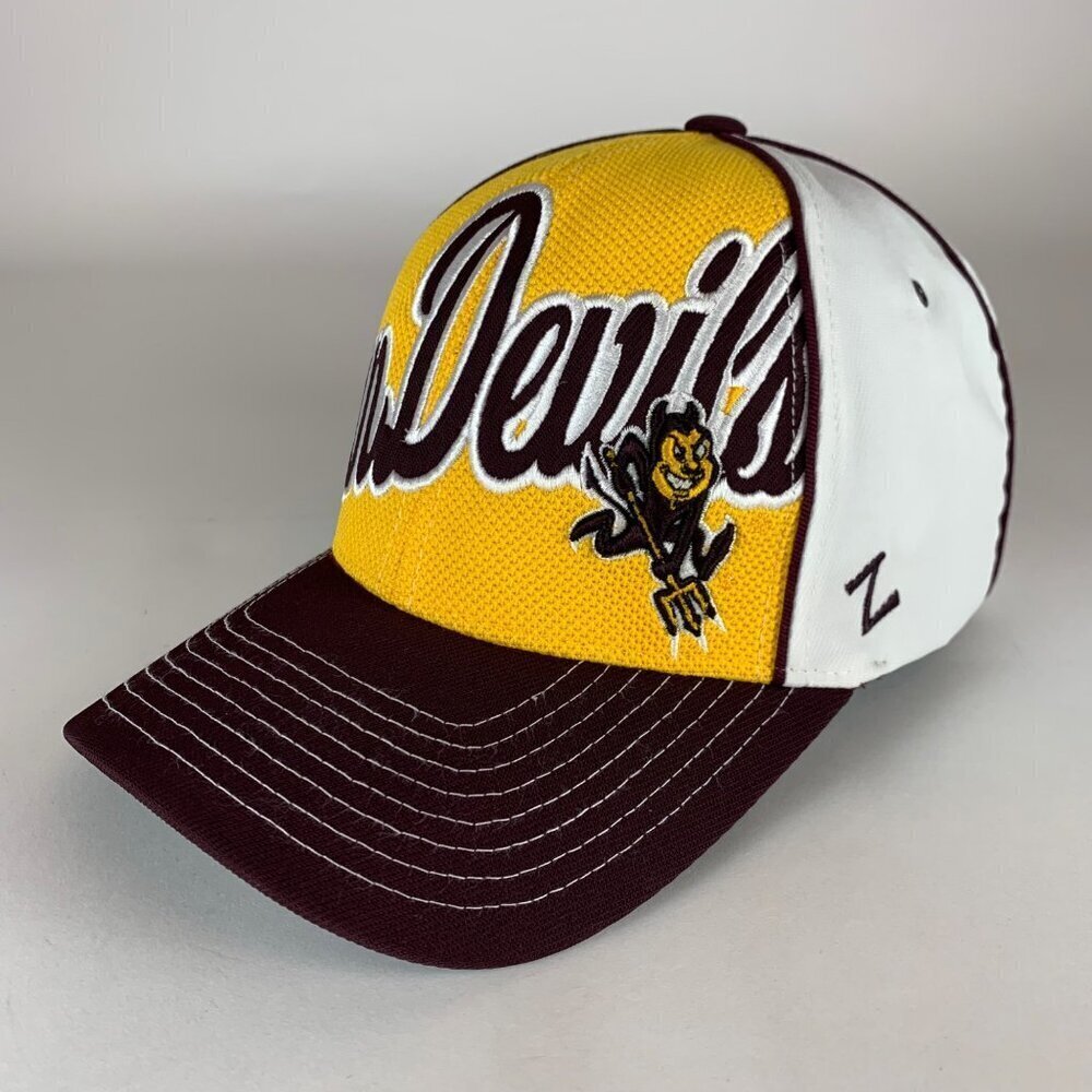 Arizona State Sun Devils NCAA Maroon Gold White Zephyr Strapback Hat